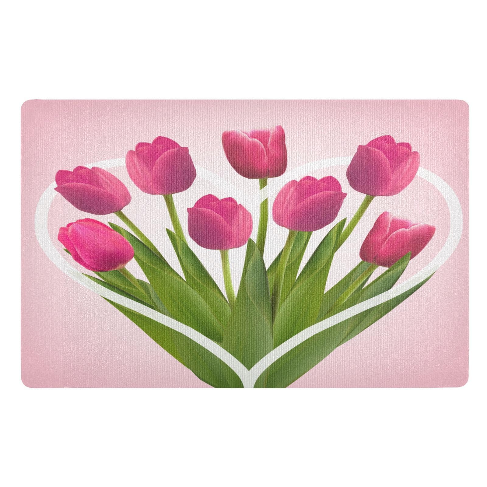 Paillasson d'intérieur fleuri pour sublimer votre entrée accueillante de 50x80 cm