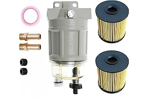 iFJF R12H 120AT NPT Ultimate Complete Marine Fuel Water Separator Combo