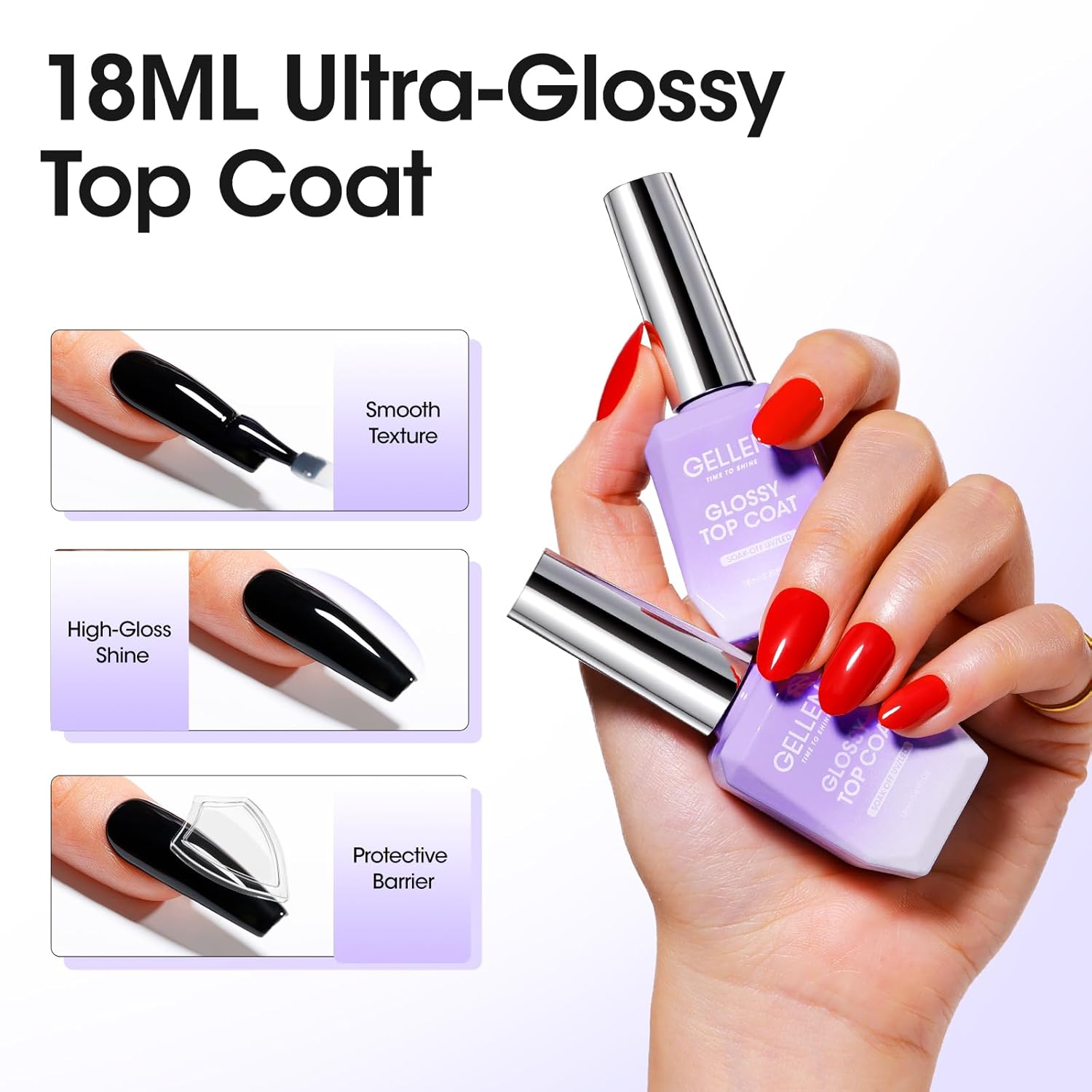 Elevate Your Nails: GELLEN No Wipe Gel Top Coat Review!