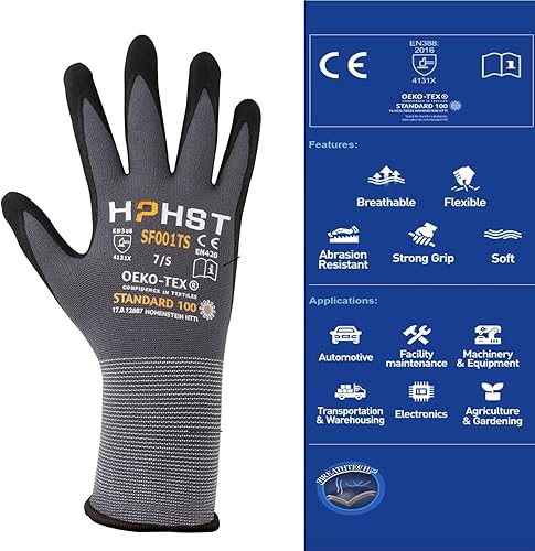 Miniatura 2 de HPHST SF001, ajuste elástico cómodo, agarre eléctrico, tacto inteligente, revestimiento de espuma duradera, 3 pares y 12 pares