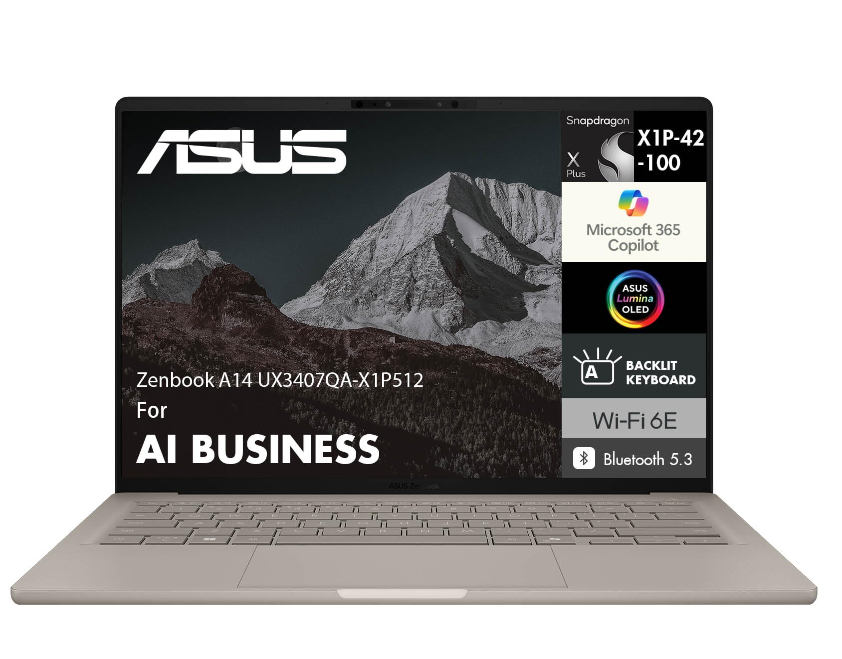 Amazon.com: ASUS Zenbook A14 Copilot+ PC AI Business Laptop UX3407