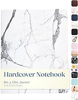 Vista 21 de WORLD TRAVELER Eccolo - Diario grande con páginas rayadas, cuaderno de escritura, tapa dura, 256 páginas blancas con líneas, marcador de cinta, se