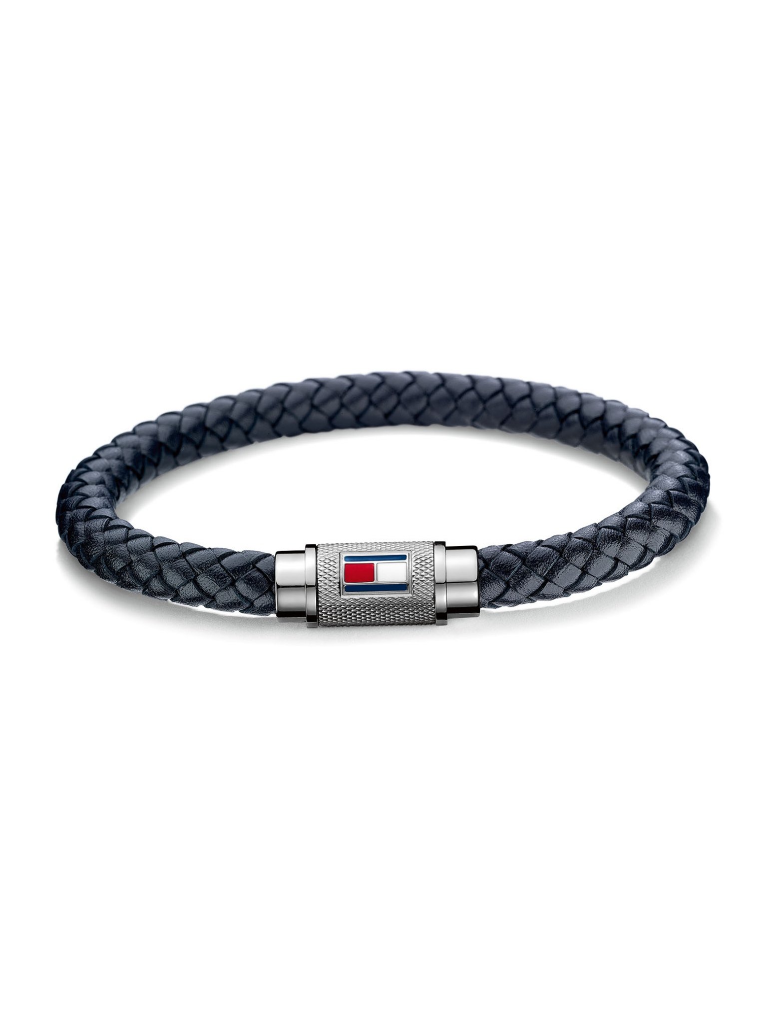 Tommy HilfigerGray Double Wrap Leather Bracelet For Men