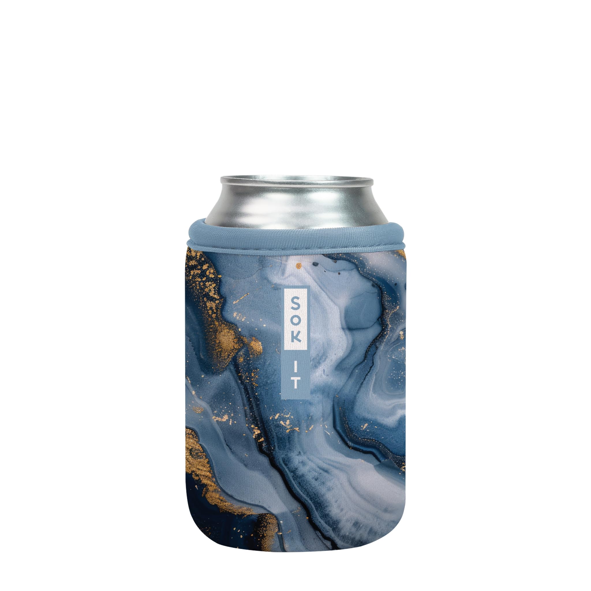 Sok It CanSok Sleeve for Beer & Soda Insulated Neoprene Cover (Sapphire Drift, 12oz Can Sleeve)
