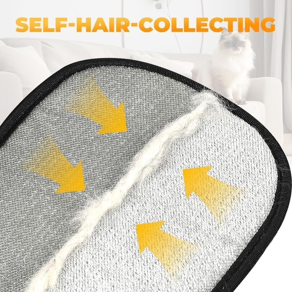 2026 Upgraded Pet Hair Remover Glove – Electrostatic Pet Hair Removal Glove for Cats & Dogs, Double-Sided Reusable Pet Grooming Gloves, Dog & Cat Hair Remover Glove for Furniture Carpet Clothes(3pcs)