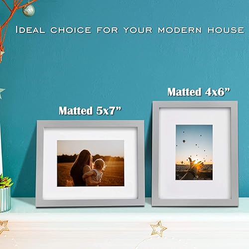 Vista 918 de Egofine Portarretratos de 9 x 12 pulgadas hecho de madera maciza con plexiglás, fotos de 5 x 7/6 x 8 con paspartú o de 9 x 12 pulgadas sin paspartú