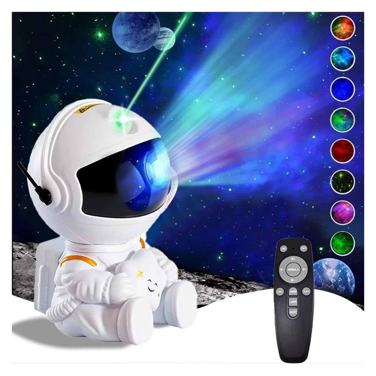 Projecteur Galaxie Astronaute, Veilleuse LED Nébuleuse Étoilée