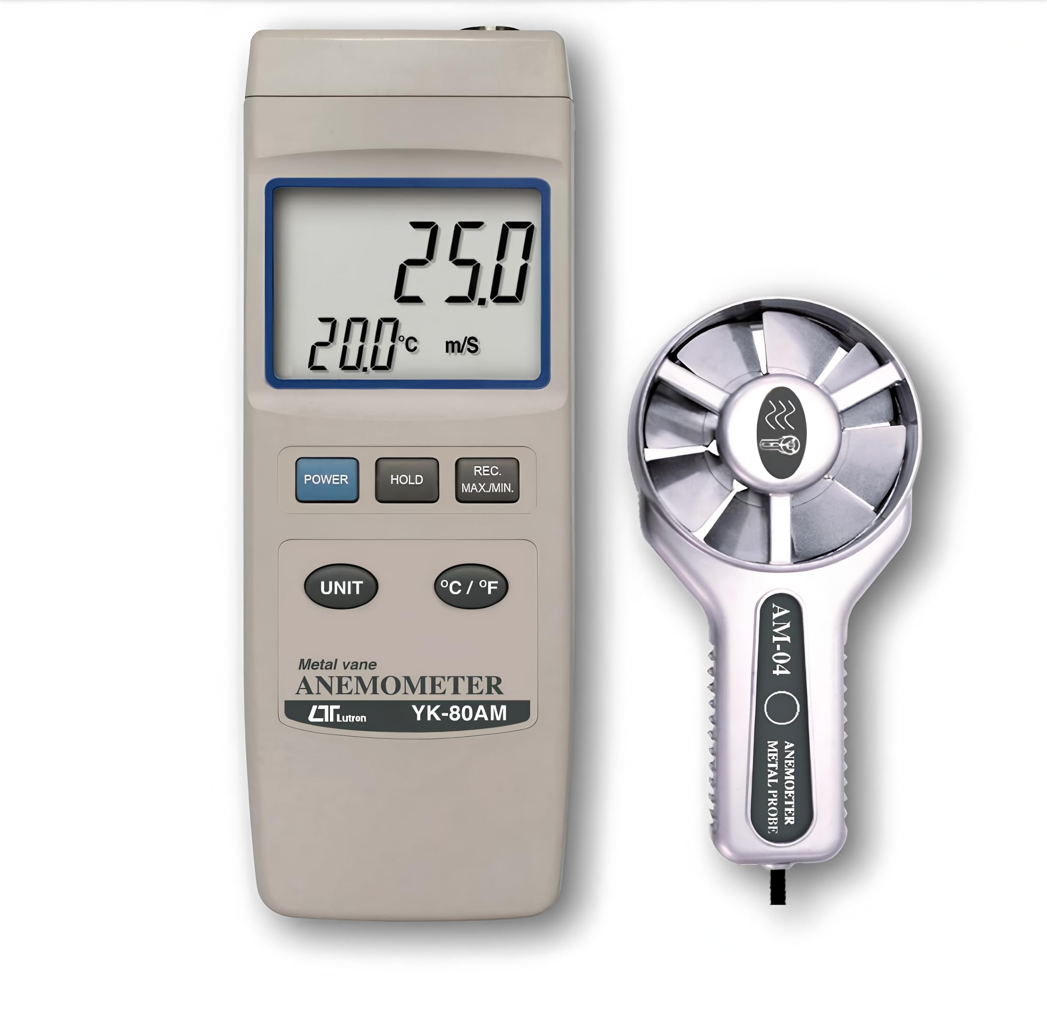 i-POOK metal vane ANEMOMETER YK-80AM Vane Anemometer Wind Speed Meter air velocity meter 0.4 to 35.0 m/s made in Taiwan