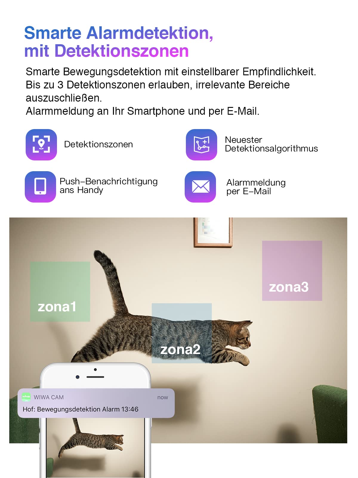 HiKam Mini Kamera WLAN 4K HD, 2600mAh Akku, Kleine Überwachungskamera Live Übertragung Handy APP Für Innen IP WiFi hundekamera Kompakte Microkamera Bewegungsmelder Nachtsicht aufzeichnung, MW5 Plus