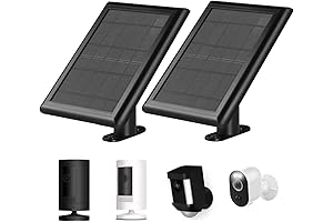 2 Pack Solar Panel for Ring Security Camera Battery Replacement