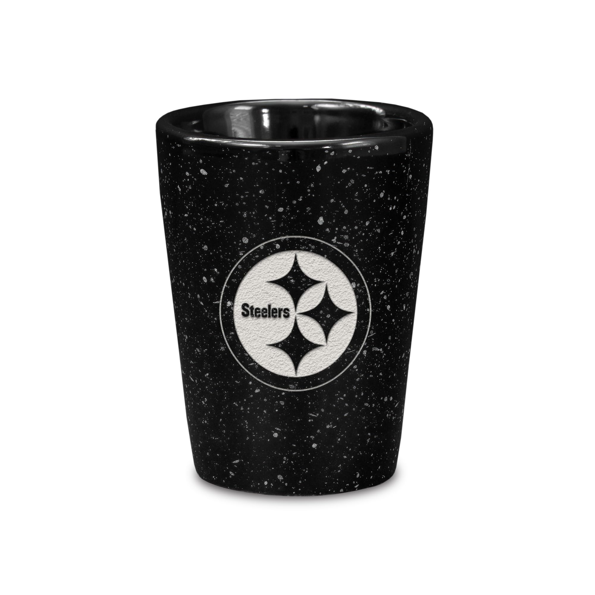 Verre à shot céramique gravé laser NFL Steelers au design haut de gamme