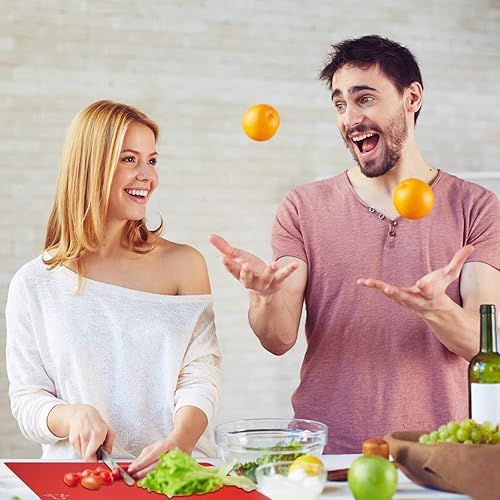 Miniatura 2 de Fotouzy - Alfombrillas de plástico flexibles de colores con iconos de comida, sin BPA, no porosas, antideslizantes y aptas para lavavajillas, juego