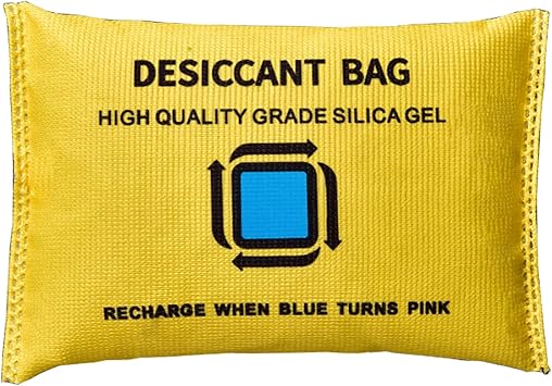 200g Dehumidifier Bag Silica Gel Car Dehumidifier Microwave Fast Reactivated Desiccant Packs for Storage Large Moisture Absorbers for Gun Safe Closet Basement Garage 100% Leakproof Reusable（1 pack）