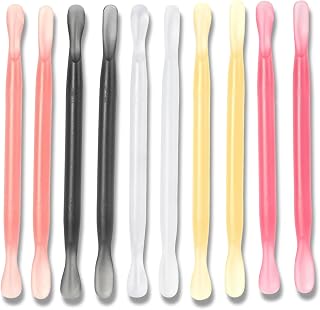 10Pcs Plastic Cuticle Pusher, Dual-end Dead Skin Nail Pusher, Gentle Plastic Pusher, Gel Polish Remover Tool, Manicure and Pedicure Tool, Colored