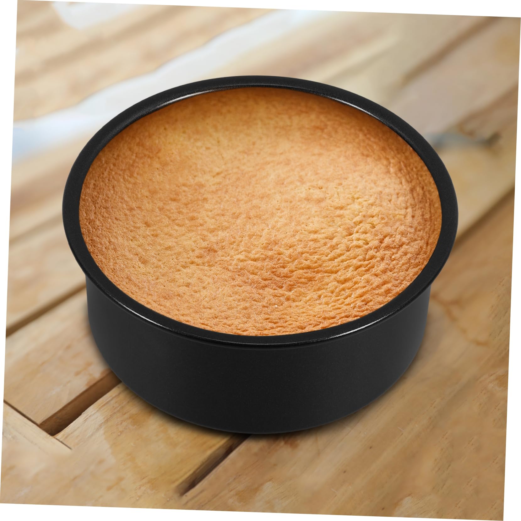 HEALEEP Round Cake Pan Non Stick Baking Plate with Detachable Bottom Practical Carbon Steel Baking Mold for Even Heat Distribution for Home and Bakery Use