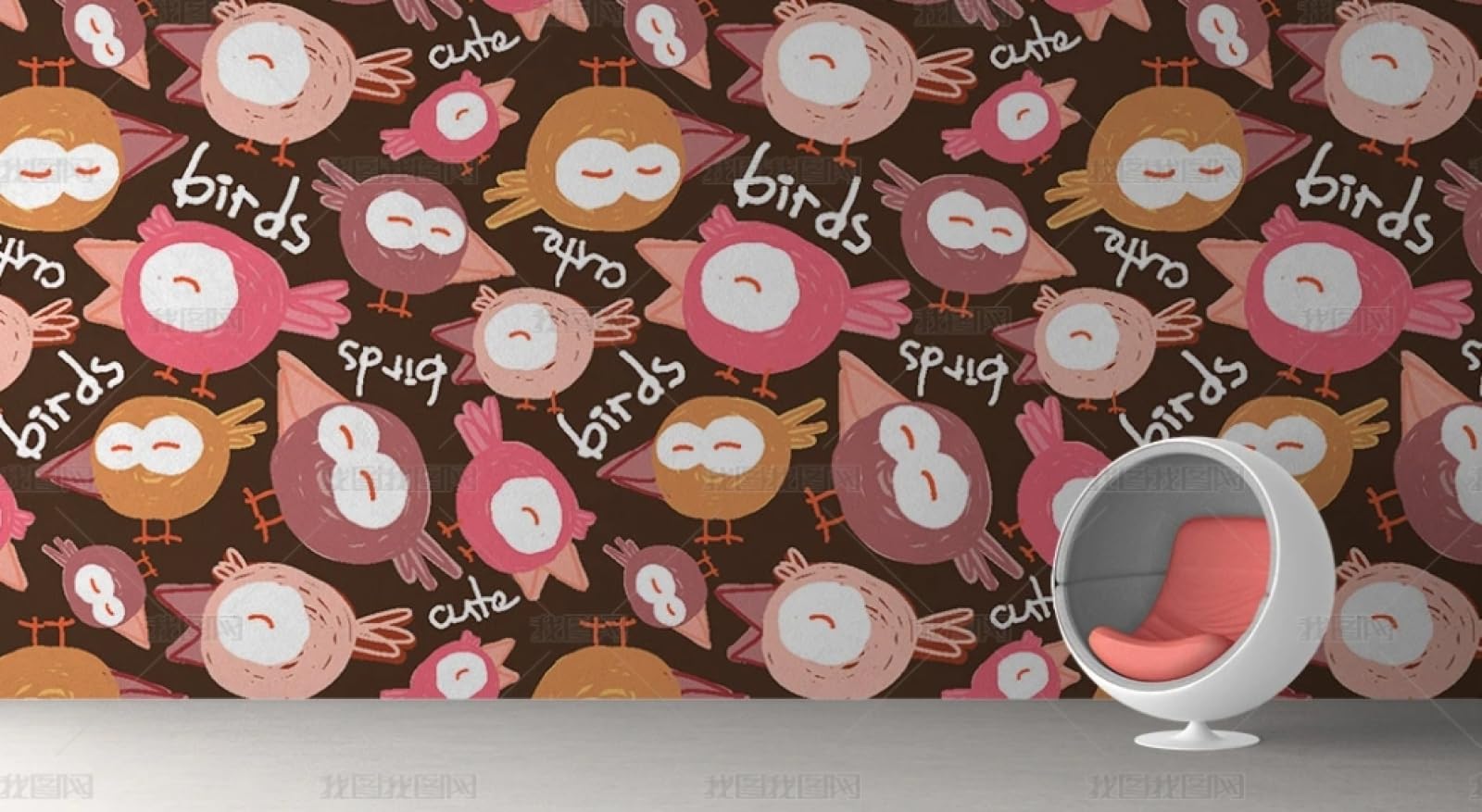 Papier peint autocollant oiseau noir pour décorer le salon et la chambre