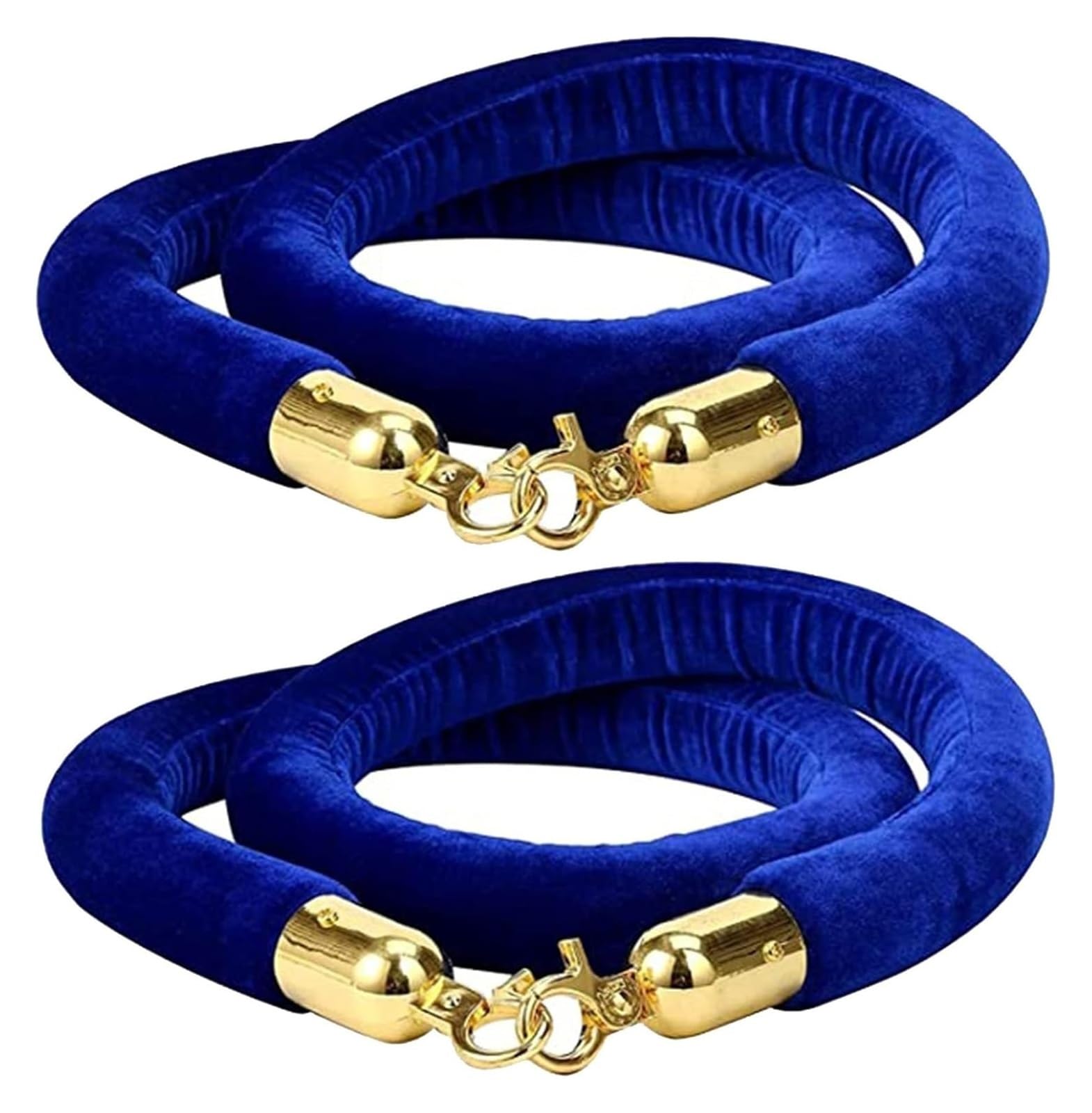Cuerda de control de multitudes de terciopelo rojo de 6 pies, cuerda azul para línea de eventos, sistema de cola de recepción de hotel y solución de multitudes