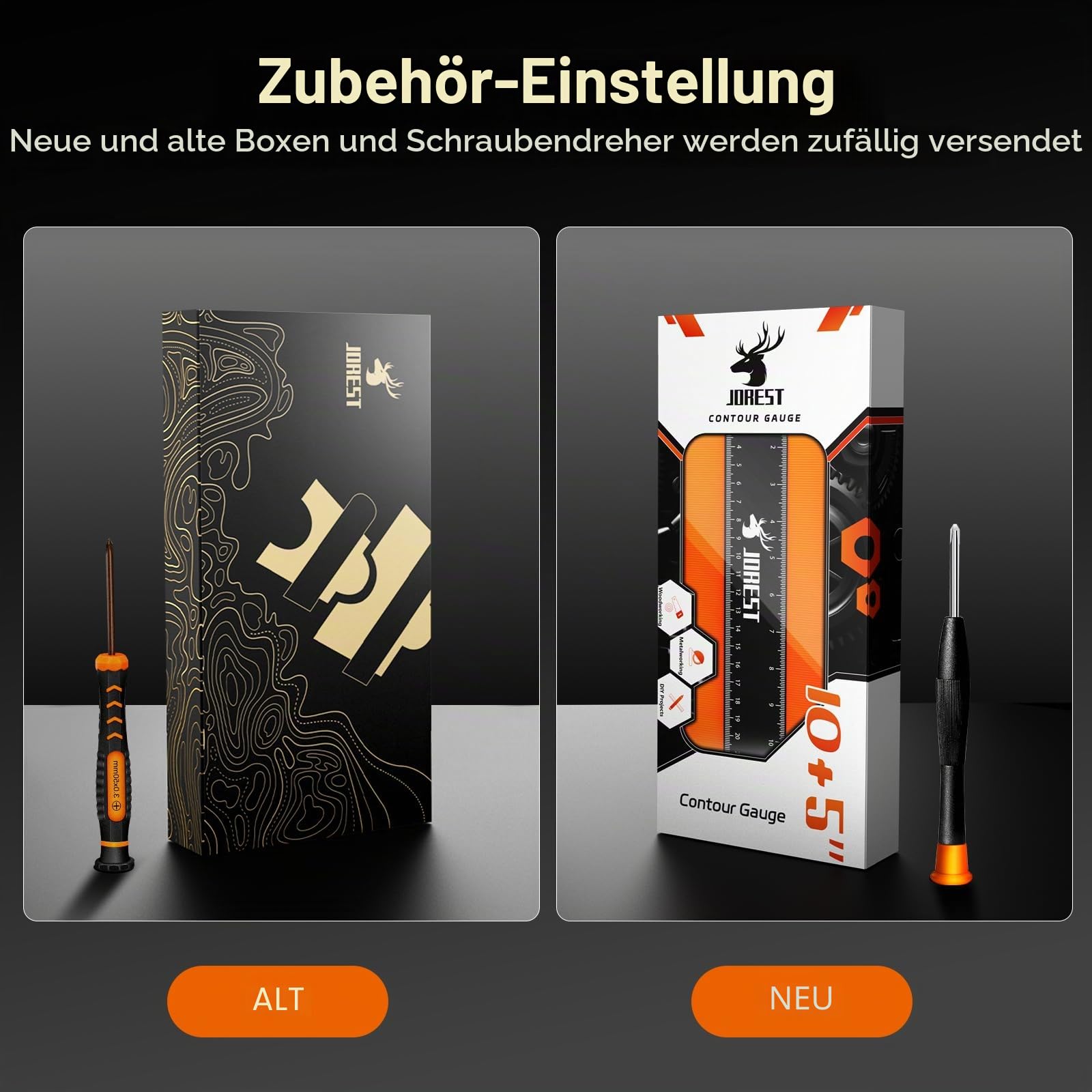 JOREST Anschließbare Konturenlehre 25+12cm, Weihnachtsgeschenke für Vater Männer Handwerker, Konturenlehr Groß Feststell, Konturschablone, Vervielfältigungslehre, Laminat Schablone, Konturmessgerät