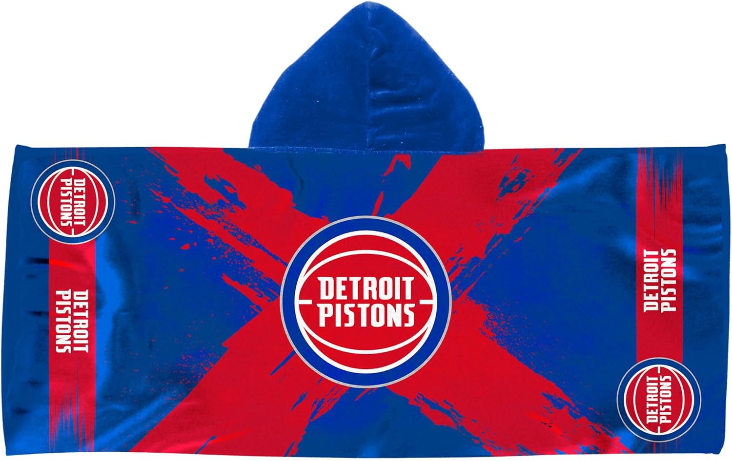 Northwest NBA Detroit Pistons Cross Out Youth Hooded Towel, 22 x 51 inches