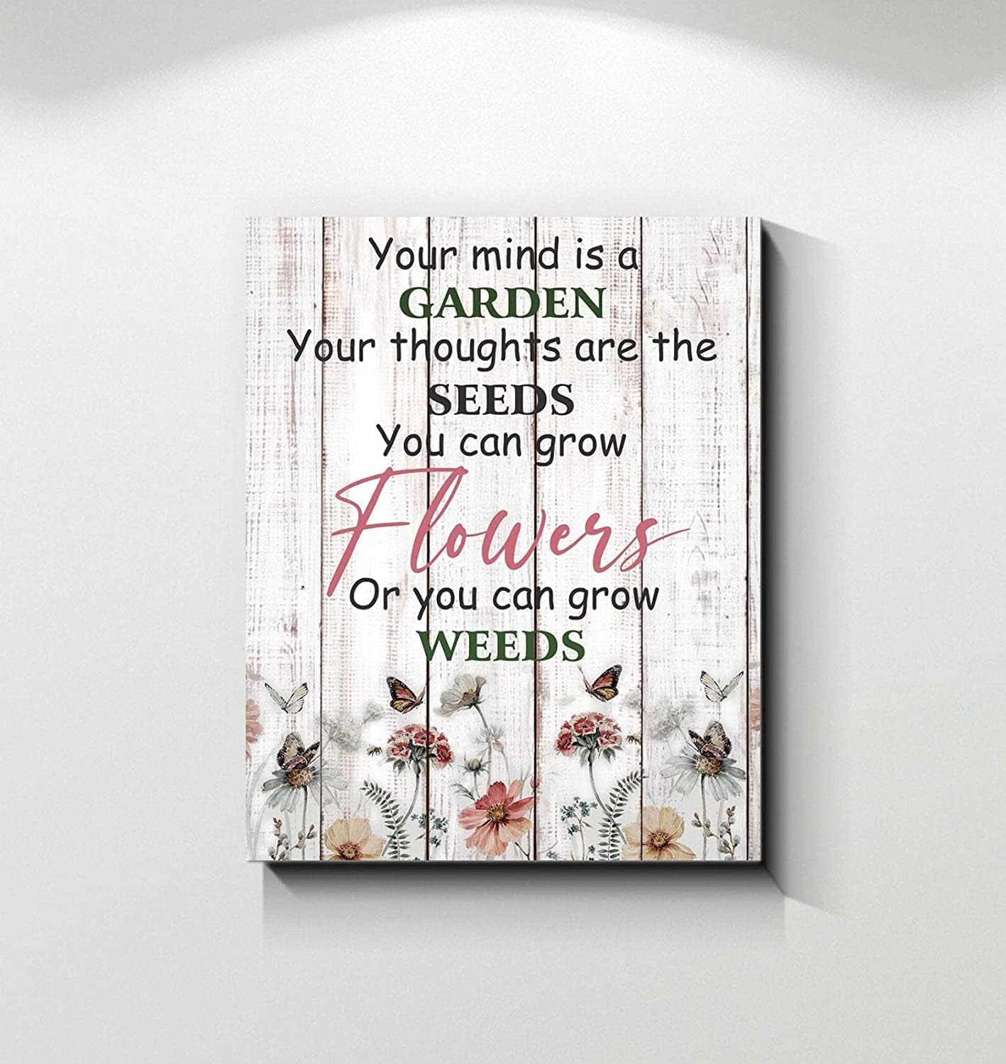 Kwqdozf Tin Sign-7 12X16inch Butterfly Your Mind Is A Garden Vintage Metal Aluminum Tin Sign D