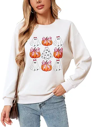 Womens USA Sweatshirt, Long Sleeve Crewneck Pullover with American Flag & Stripes Star Print - Casual Top