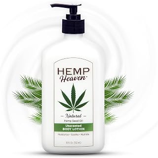 Hemp Heaven Hemp Lotion - Lotion Unscented Scent - Natural Hemp Seed Oil, Paraben-Free, 18 oz, Made in USA, Nourishing for Men & Women, EWG Verified, Anti-Aging