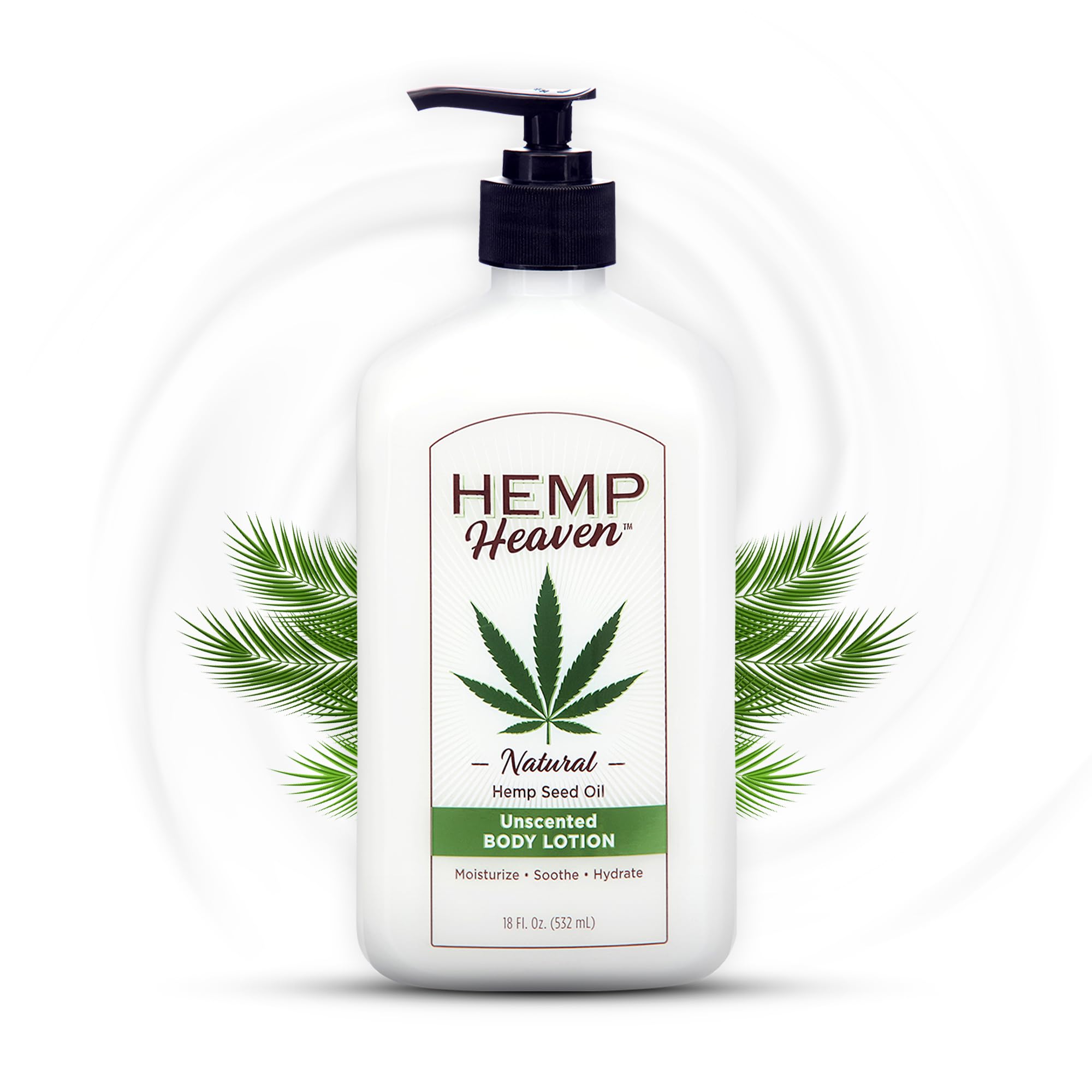 Hemp Heaven Hemp Lotion - Lotion Unscented Scent - Natural Hemp Seed Oil, Paraben-Free, 18 oz, Made in USA, Nourishing for Men & Women, EWG Verified, Anti-Aging