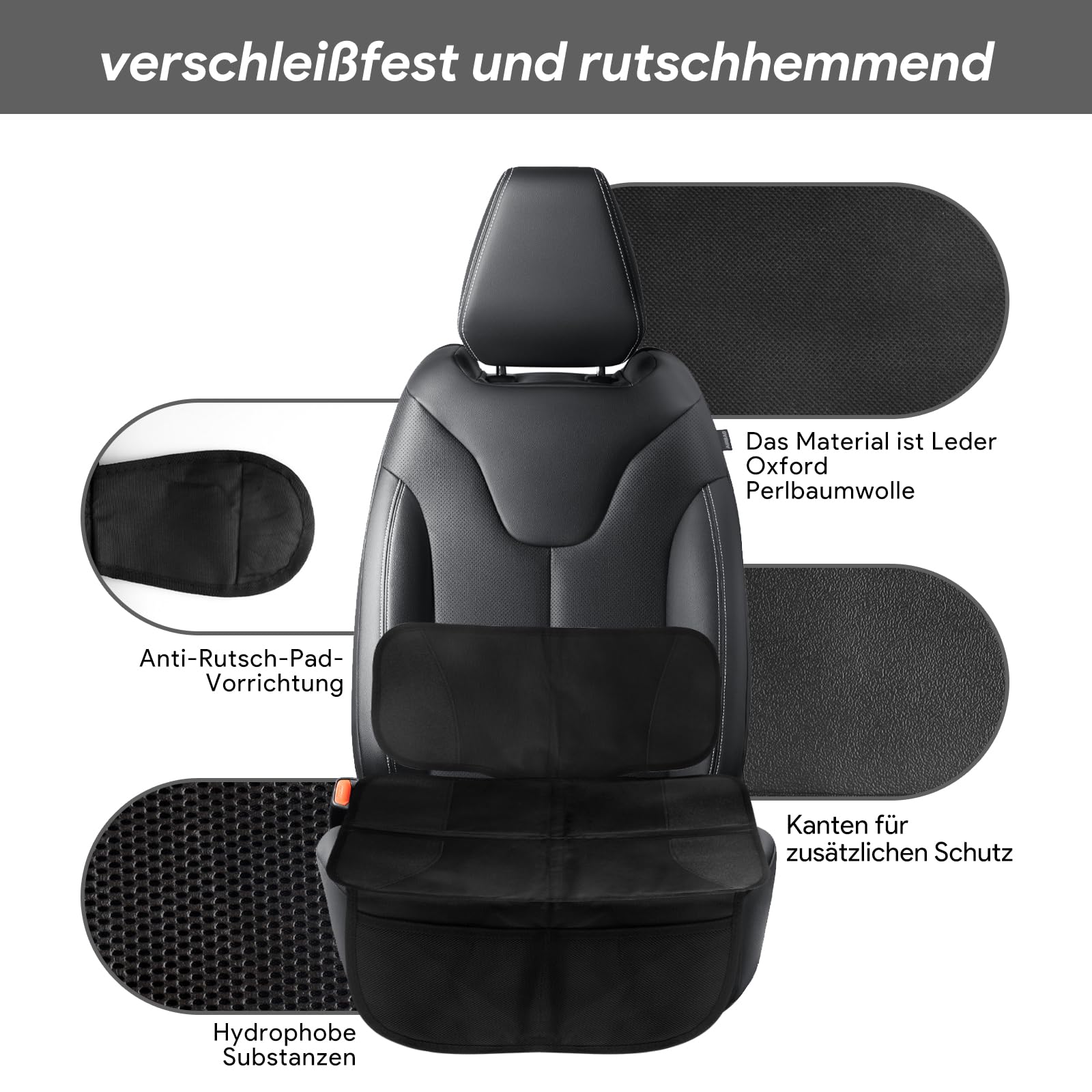 Podkładka pod fotelik samochodowy, kompatybilna z ISOFIX, wodoodporny i antypoślizgowy ochraniacz na fotelik samochodowy dla dzieci, uniwersalny rozmiar, podkładka ISOFIX do fotelików dziecięcych