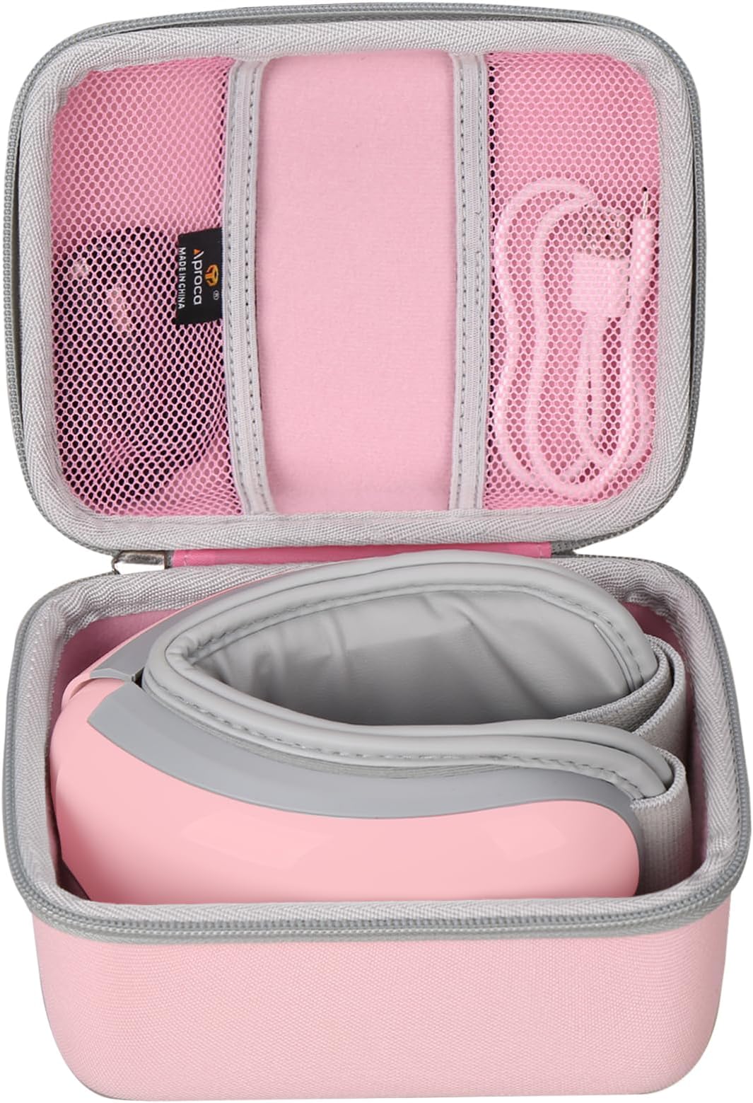 Pink Hard Travel Storage Protective Case, for RENPHO Eyeris 1 Eye Massager Heated Eye Mask, S1417