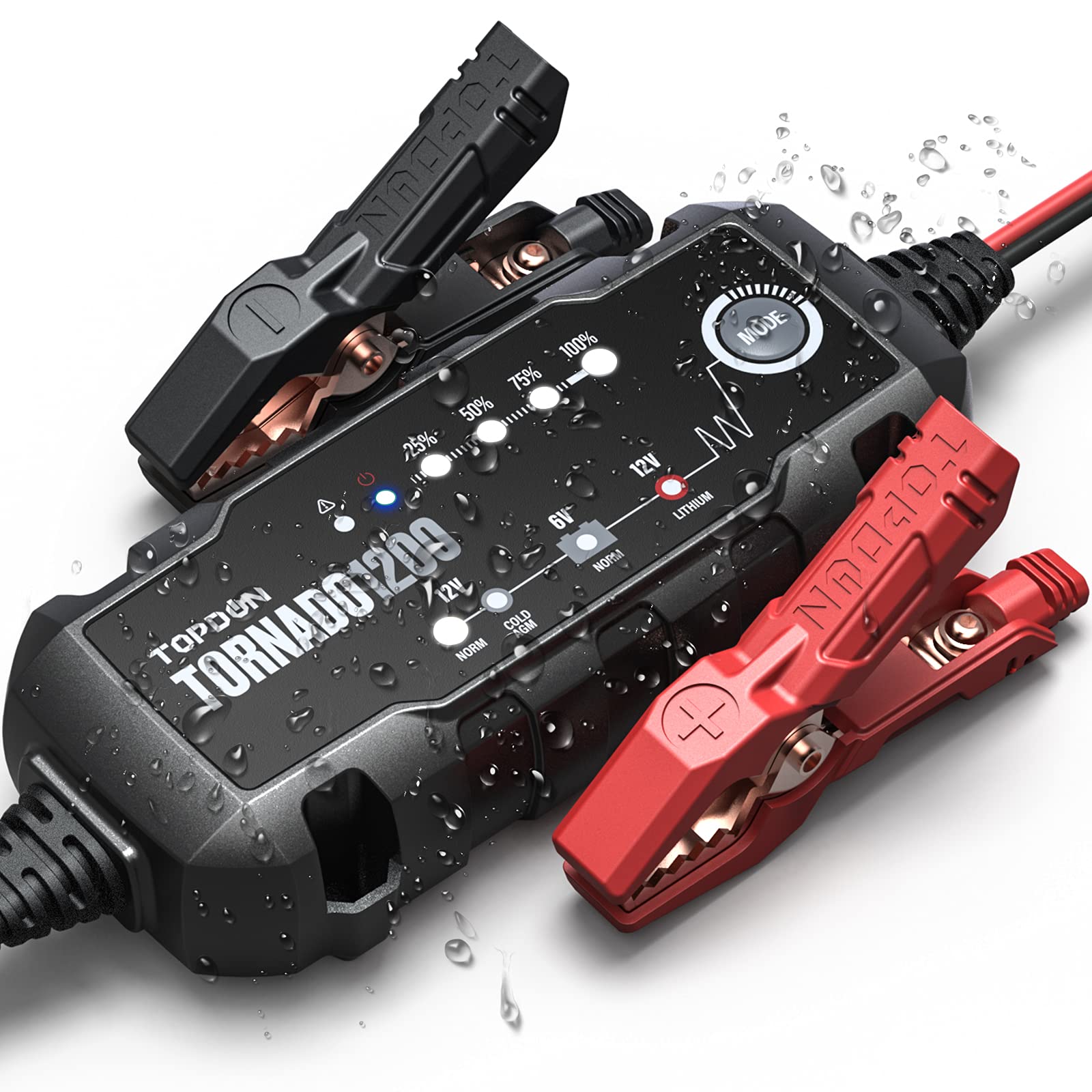 Buy Topdon Car Battery Charger ,6V/12V 1.2A Automatic Battery Charger