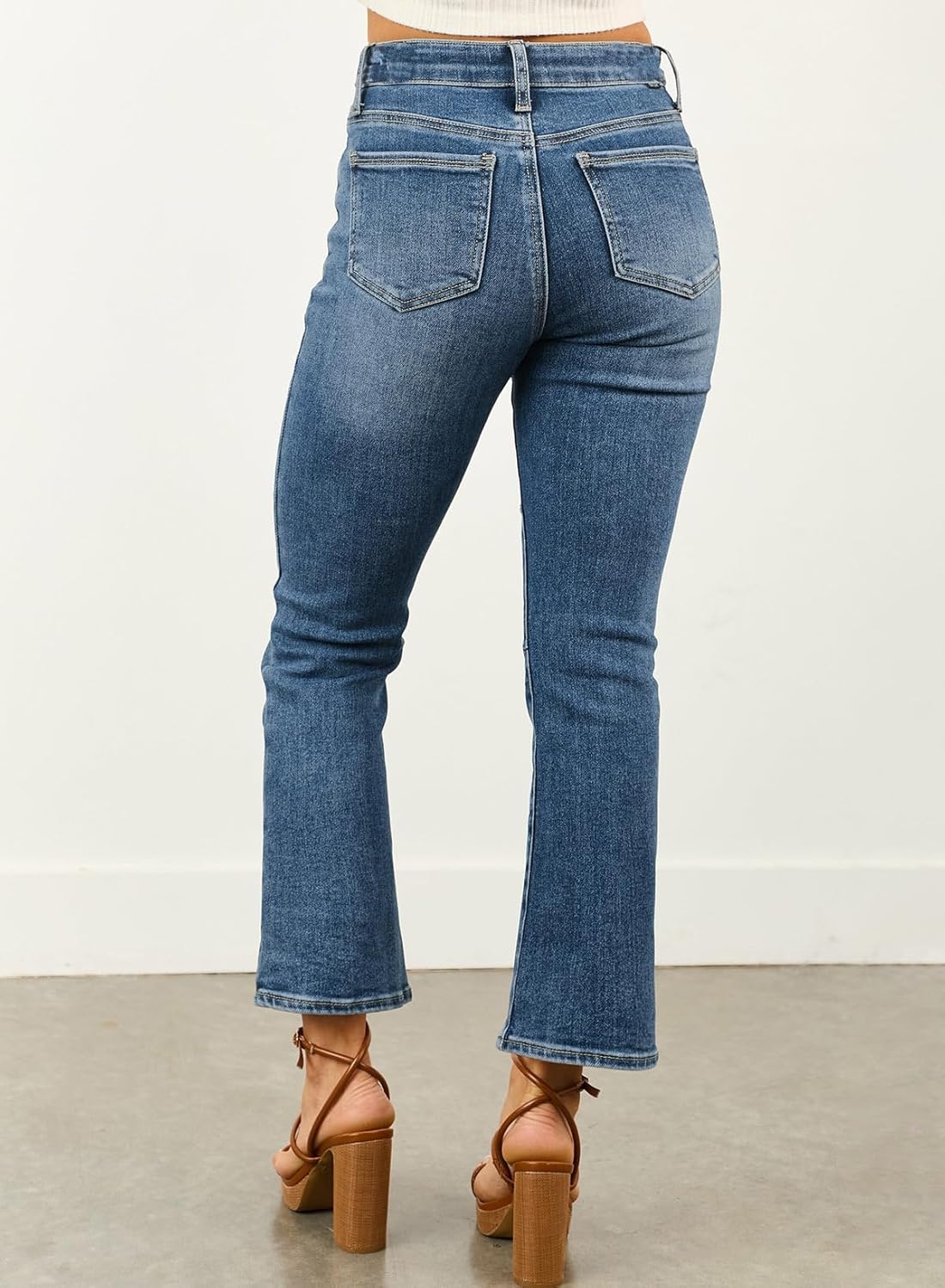 Astylish Jeans for Women Trendy Wide Leg High Waisted Ankle Bootcut Jeans Stretchy Straight Leg Flare Denim Pants - Image 2