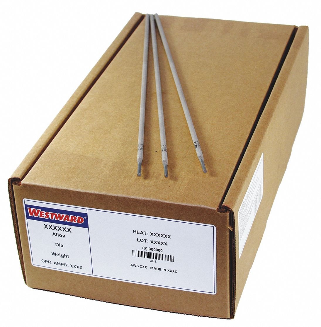 Westward 14" Carbon Steel Can Welding Electrode with 5/32" Dia. and E6013 AWS Classification