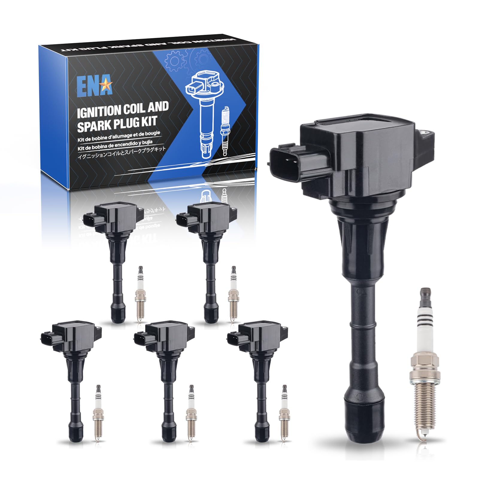 ENA 12-Piece Coil and Iridium Plug Set for Nissan Infiniti V6