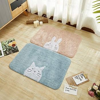 Amazon | バスマット 玄関マット 天然素材 コットン リーフ柄