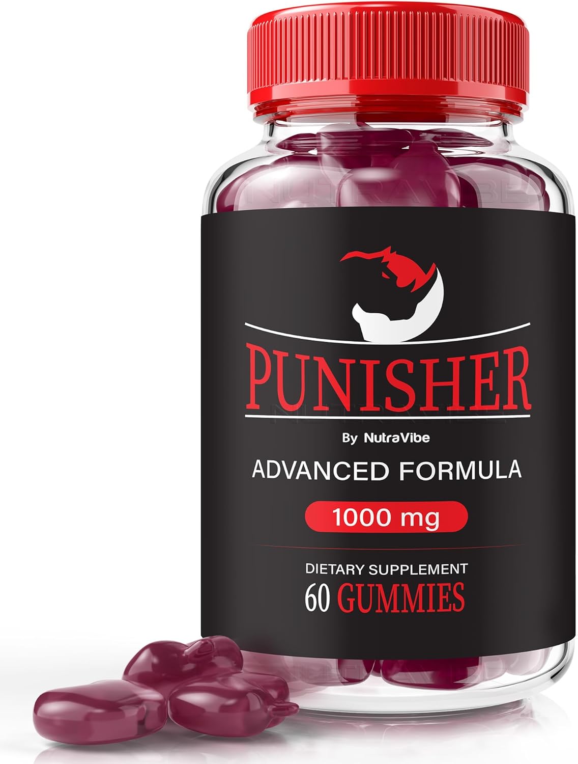 Punisher Gummies – Natural Energy & Stamina Support Supplement, Great-Tasting Performance Gummys for Daily Performance | Easy-to-Chew Gummy, Non-Habit Forming Formula, Official (60 Gummies)