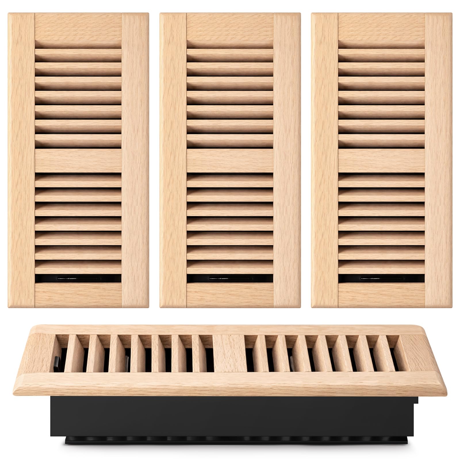 Photo 1 of Lewtemi Red Oak Floor Register Set
