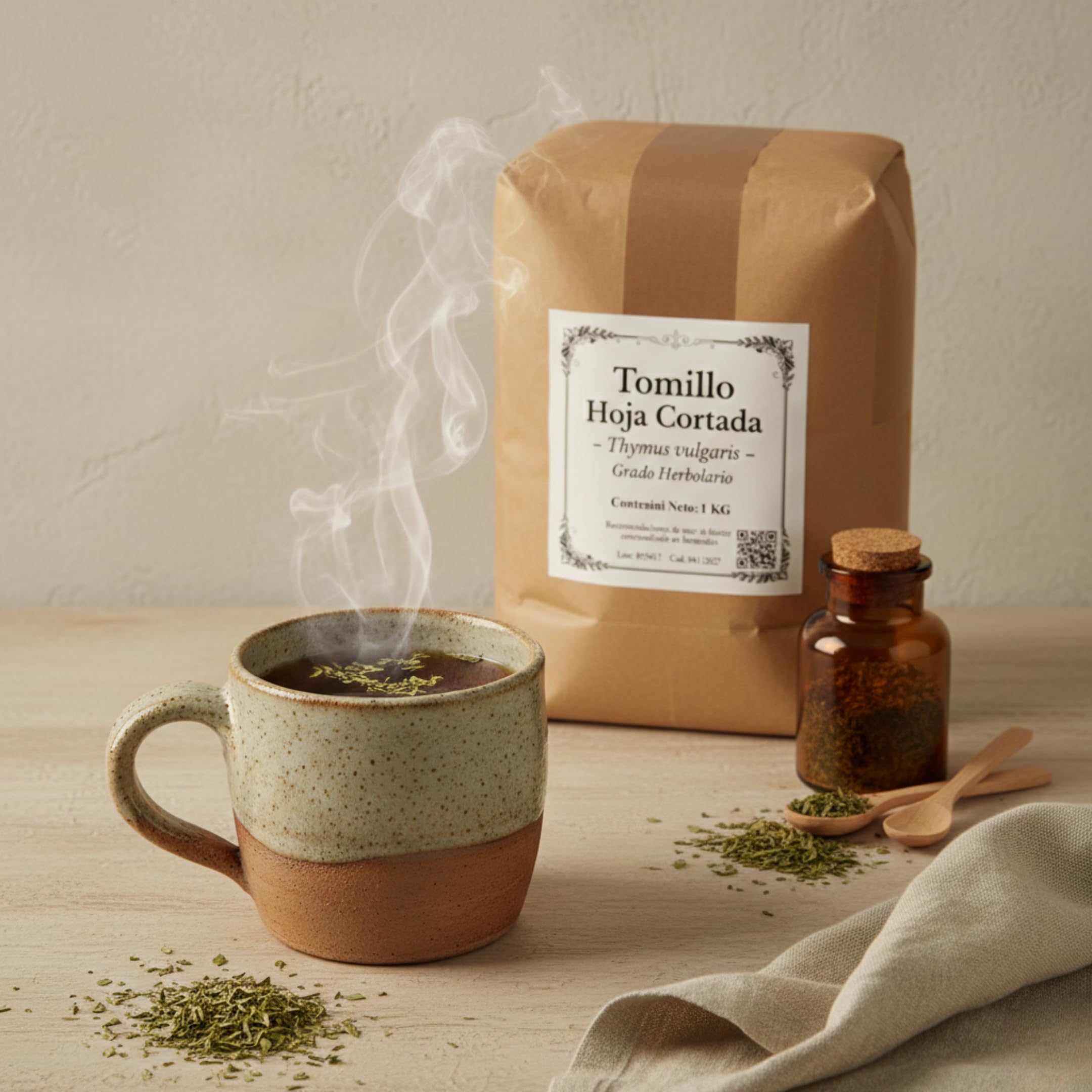 Tomillo Seco Hojas Cortadas · LA BOTICA Grado Herbolario · Envase a Granel 1 Ud 1kg · Infusiones y Recetas