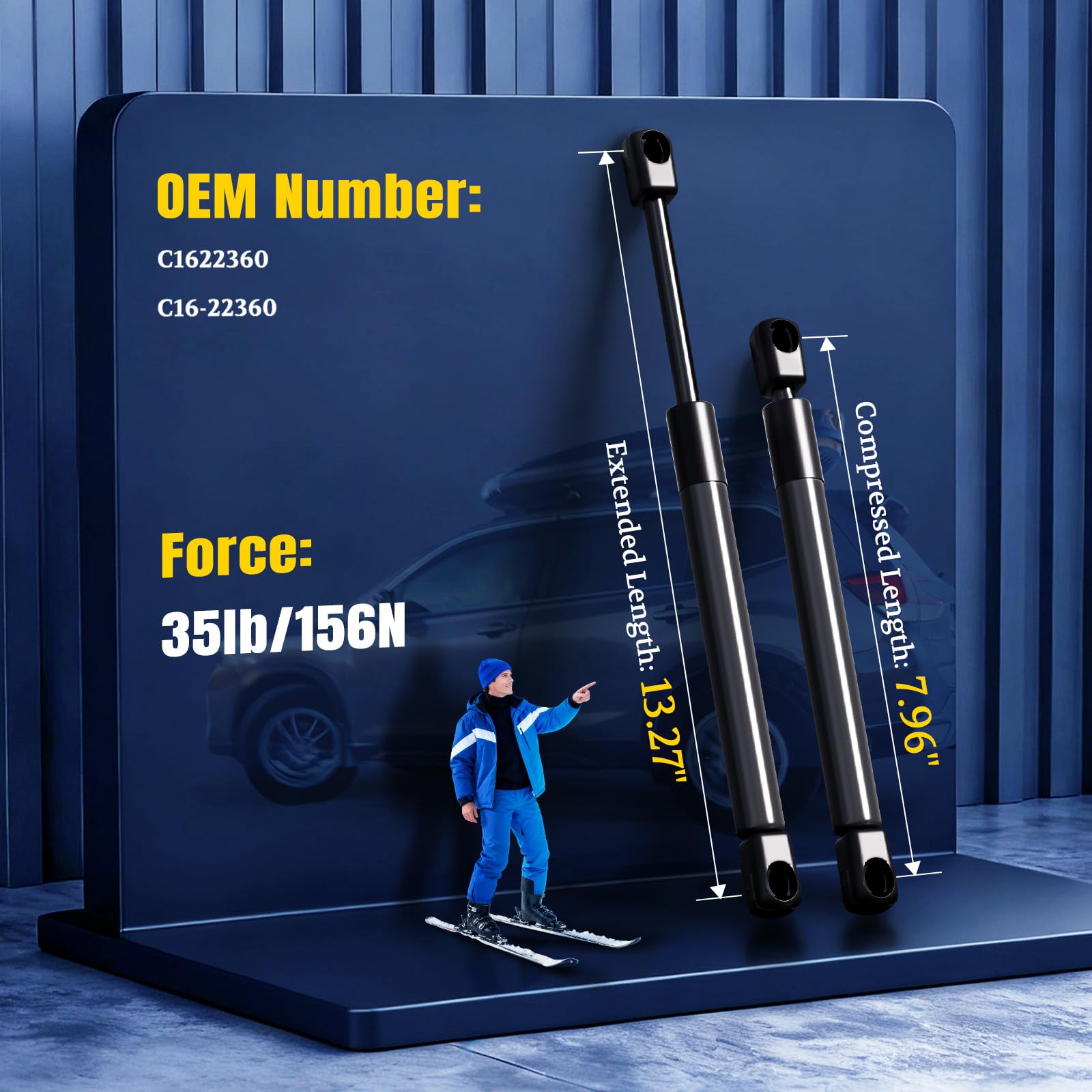 Amazon.com: ARANA 13 inch 35lb Gas Struts, SE130P-35 Weatherguard