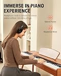 Donner DDP-80 Piano numérique 88 Key Weighted Keyboard, Piano électrique complet pour les débutants, avec support de partition, triple pédale, adaptateur de puissance, supports USB-MIDI Connexion, Couleur du bois
