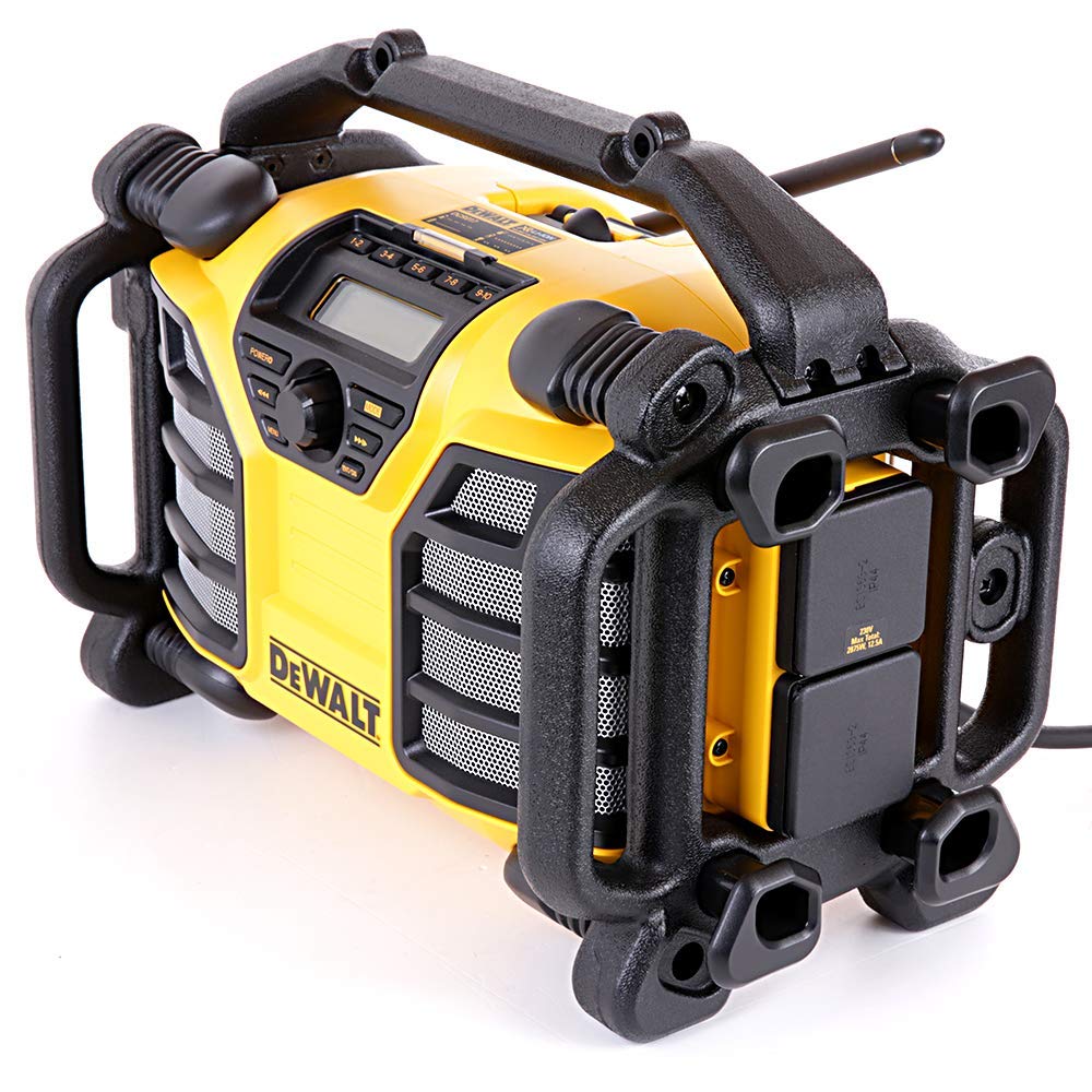 DeWalt DCR017-QW - Radio para obras, batería/cable, con función de carga, batería Li-Ion
