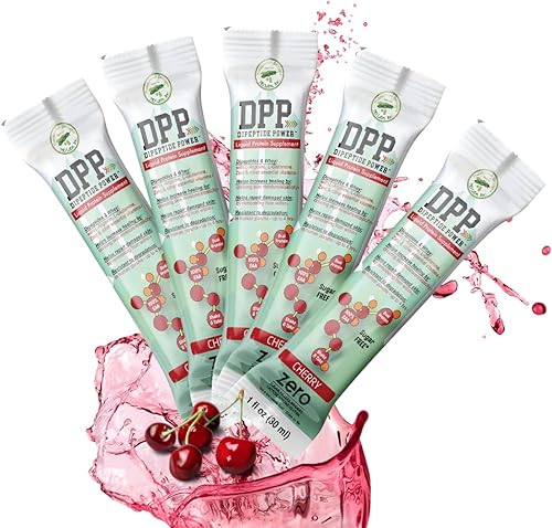 Nutritional Designs DPP Dipeptide Power - Suplemento líquido de colágeno y proteína de suero de leche, sin azúcar, promueve una piel y cabello