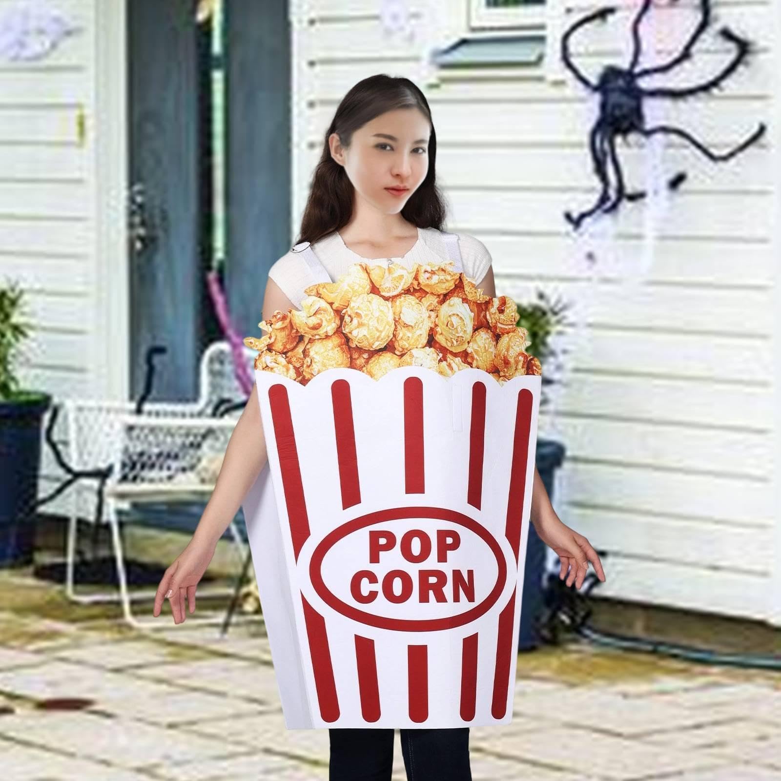 Costume Da Popcorn per Halloween: Un Costume Adorabile per Feste a Tema E Giochi di Ruolo.