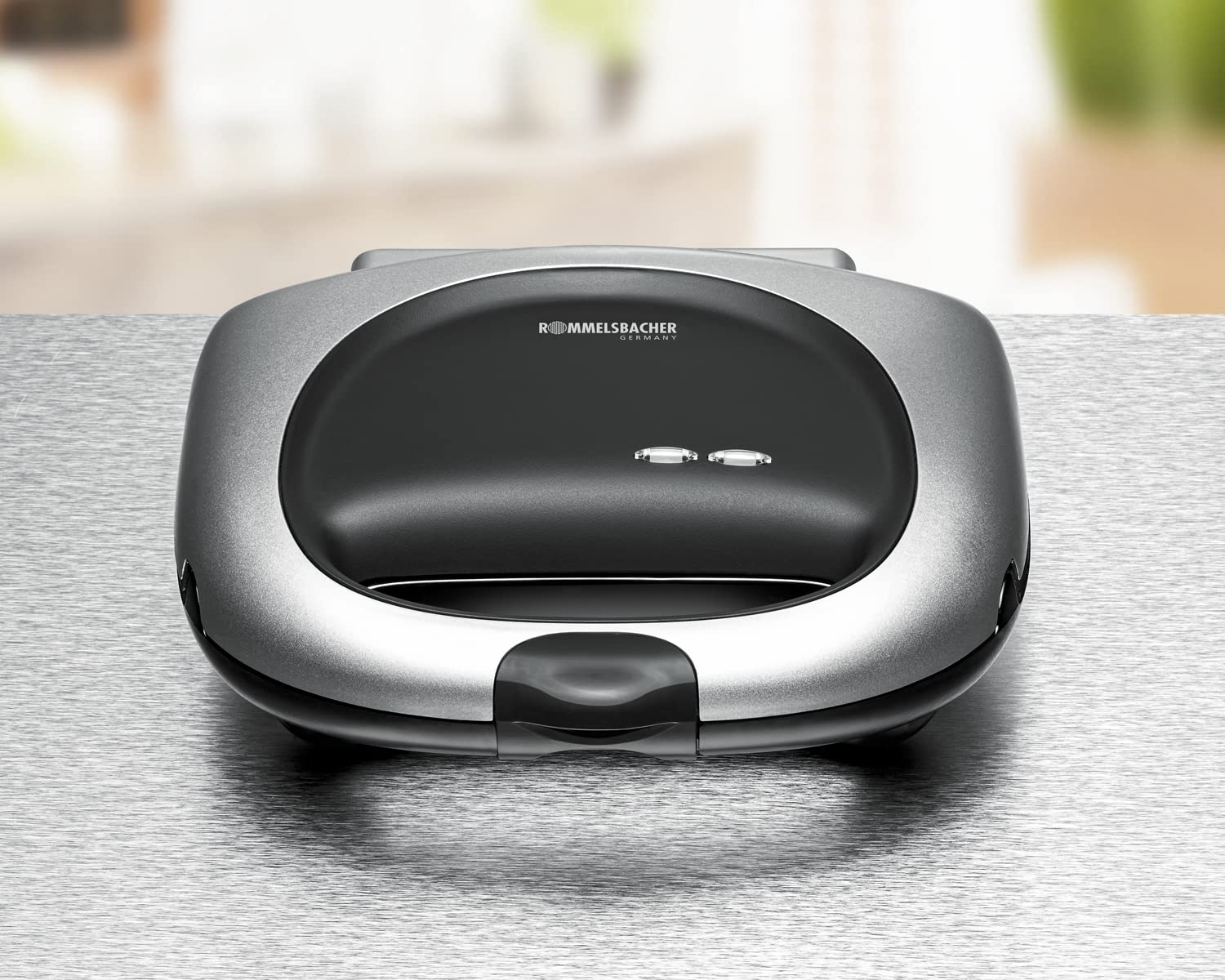 ROMMELSBACHER Sandwich Maker ST 1000 – bardzo głębokie wgłębienia do pieczenia, na 2 amerykańskie kanapki XL, powłoka nieprzywierająca, ochrona przed przelaniem, pełne uszczelnienie, wysokie pręty