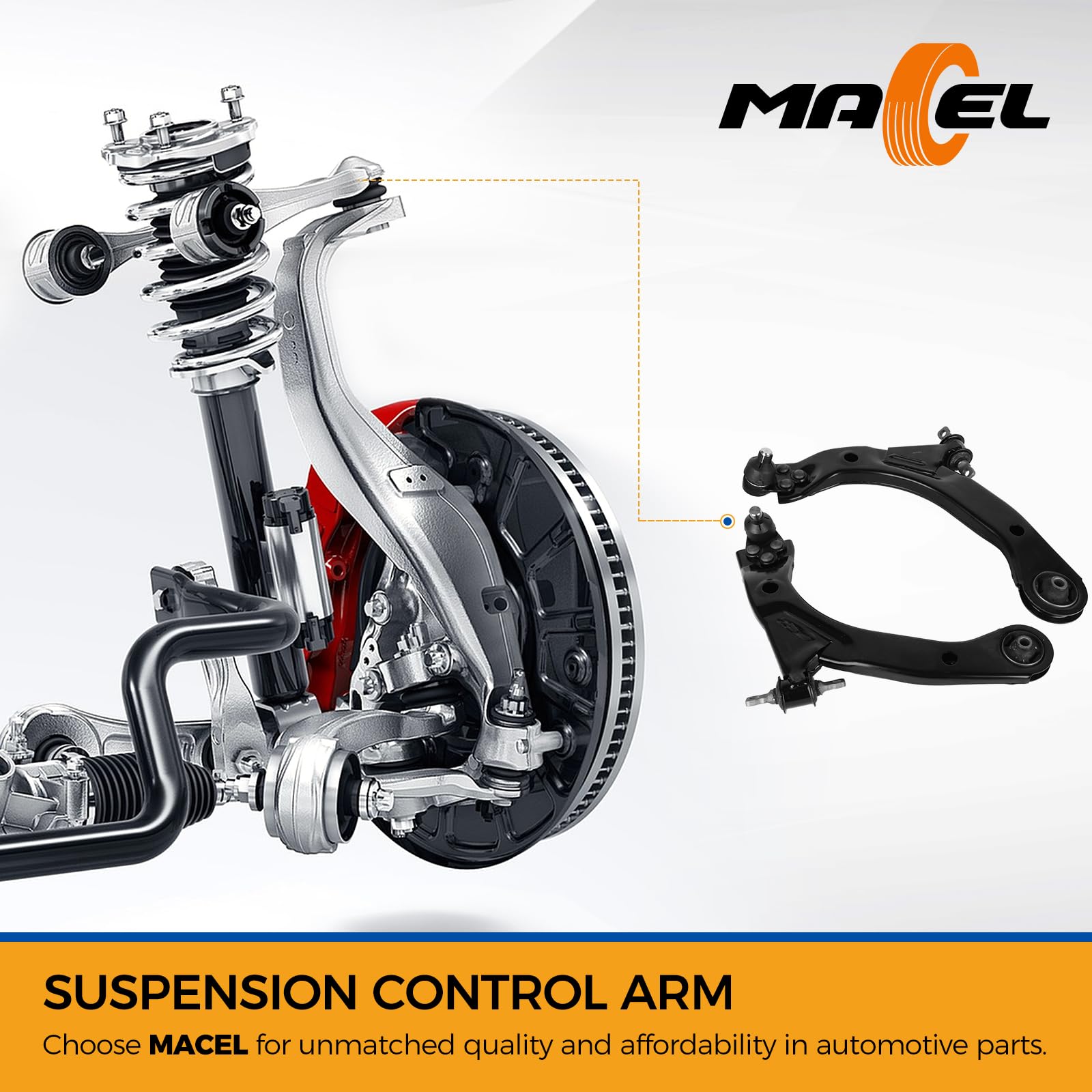 Lower Control Arms Front With Ball Joints - Pair Replacement For Chevy  Cobalt, Saturn Ion, Pontiac G5 Cobalt Control Arms, image size:1600x1600