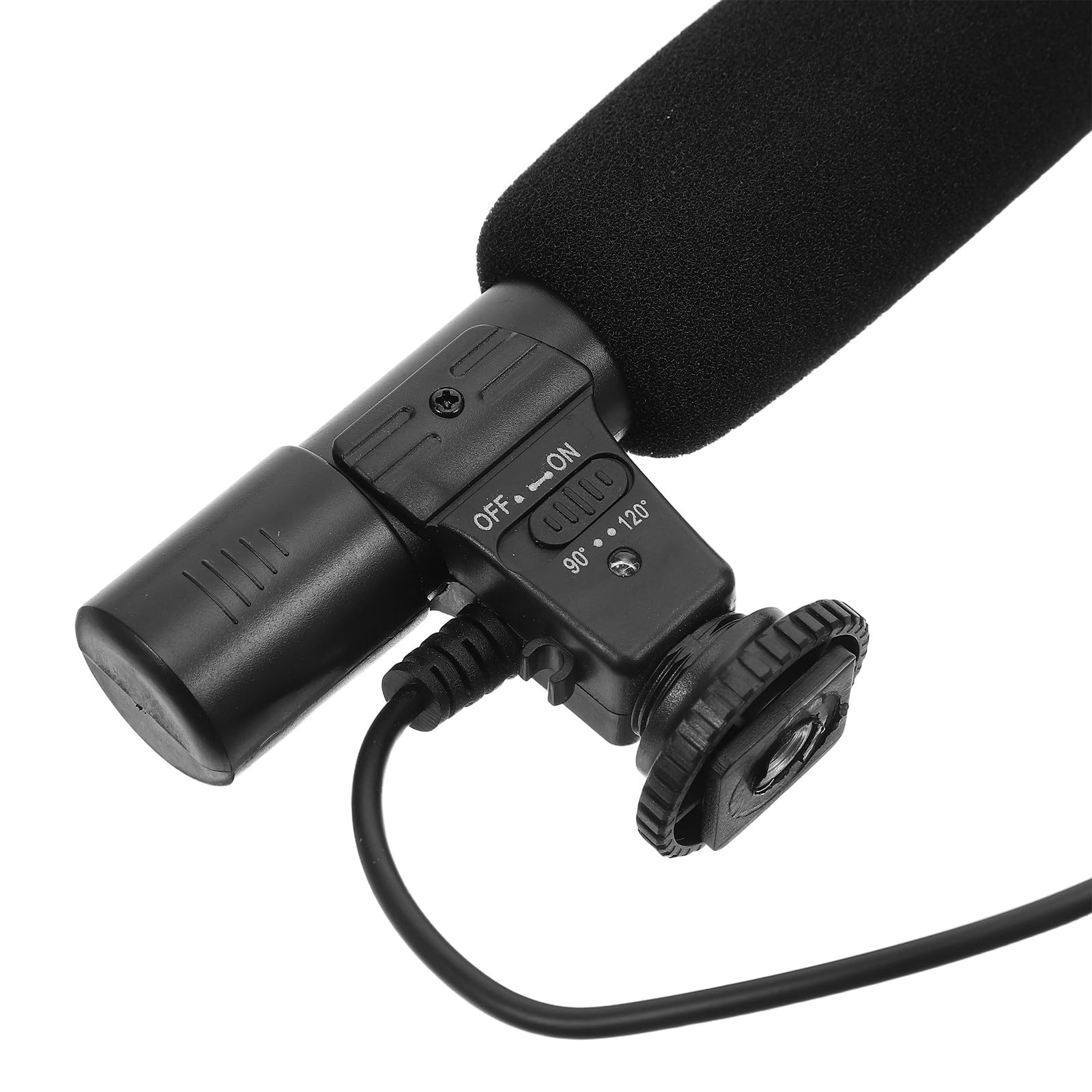 Micrófono Profesional para Videocámara y Teléfono, Alta Sensibilidad Estéreo, Ángulo de 90/120 Niveles para Grabación Clara y Precisa