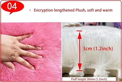 Miniatura 6 de Alfombras de espuma suave entrelazadas, alfombras de juego de rompecabezas, alfombra de felpa de 1.2 pulgadas de largo para alfombra de juegos, sala