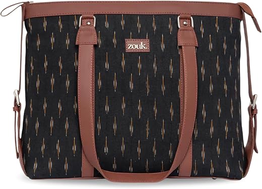 ZOUK Office Bag | Stylish Bags for Office Use | Laptop Bag 15.6 inch | Stylish Tote for Office Use | Purse for Women | Veg...