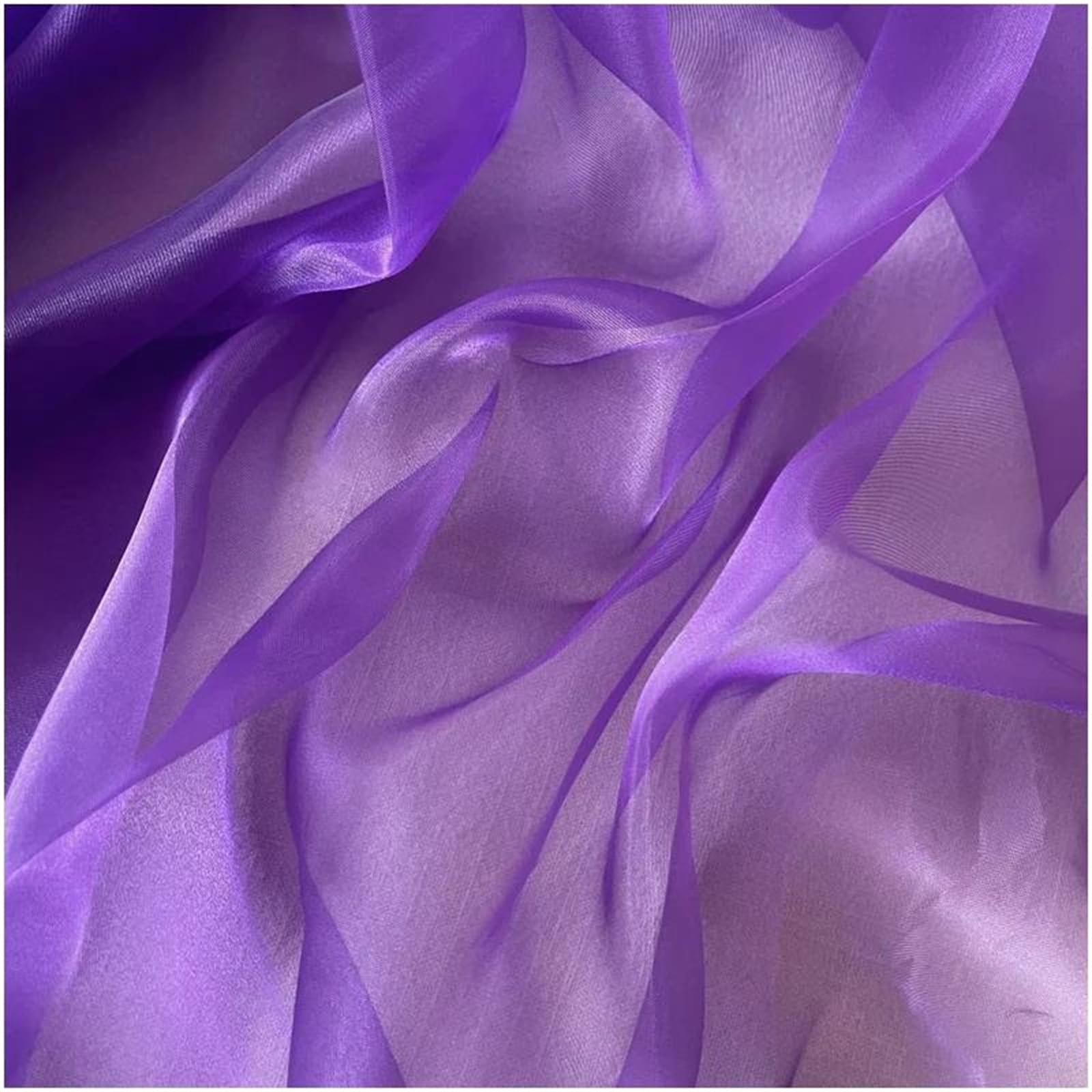 Organza Fabric, Organza Fabric 1.5 Meter Multicolor Multiple Sizes for Sewing(Purple,M3)