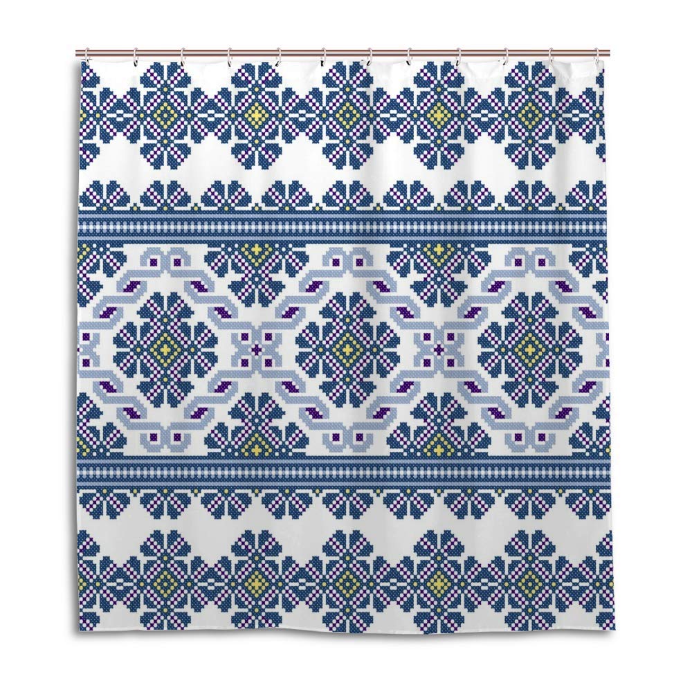 Rideau de douche anti moisissure polyester imperméable motif Ukraine