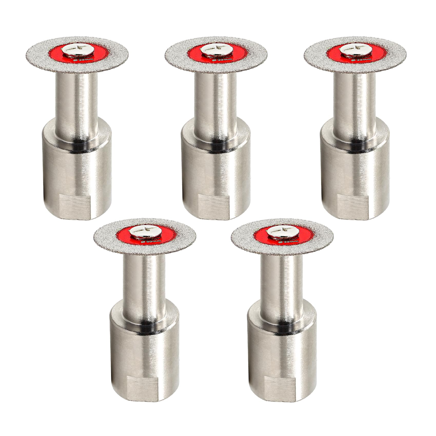 FOCSTOL Disco Corte para Vidrio - 5 piezas 30mm Disco Diamante Mini para Cortar Vidrio con Brida M14 para Jade, Cristal, Botellas Vino, Cerámica